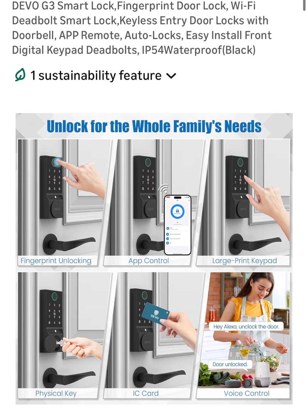 WiFi Smart Lock - Intelligent Security Lock - Picture 7 of 7